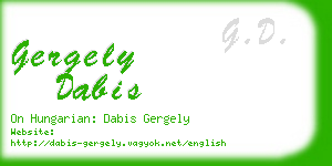 gergely dabis business card